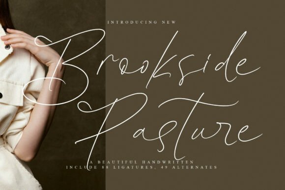 Brookside Pasture: A Handwritten Script Font for Marketers and Content Creators