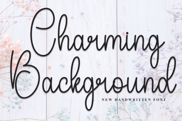 Charming Background: A Script Font for Editorial Design