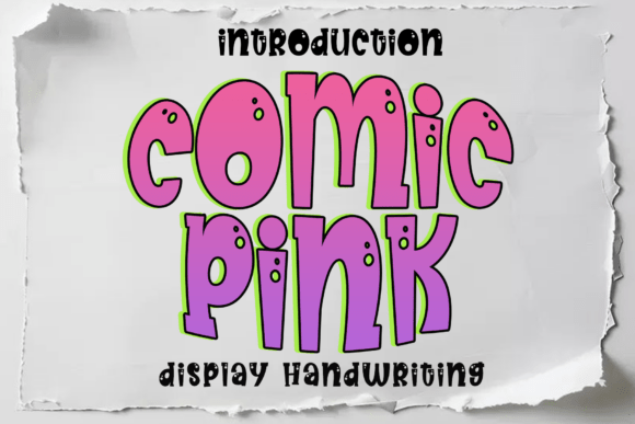 Comic Pink: A Handwritten Font for Crafters and Product Makers