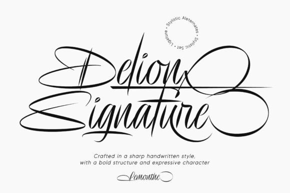 Delion Signature: A Refined Script Font for Modern Web Design