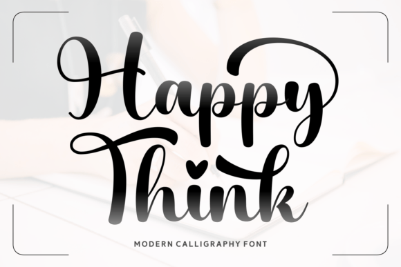 Happy Think: A Graceful Script Font for Your Handmade Shop