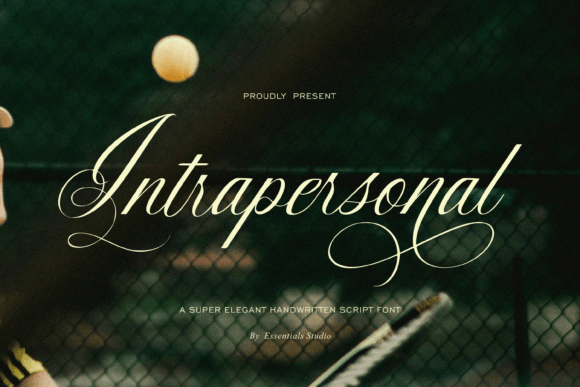 Intrapersonal Font: A Script Typeface for Handmade Products and Printables