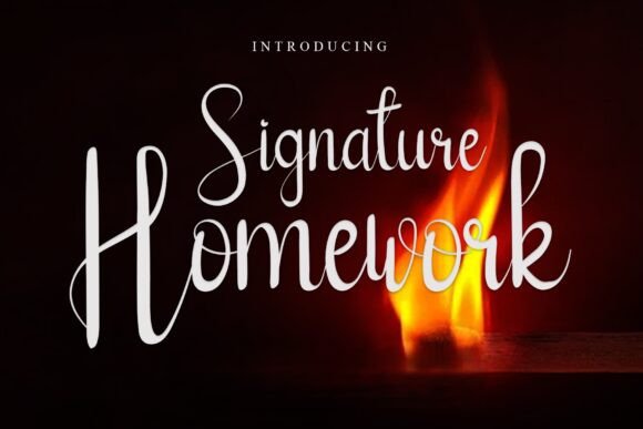 Signature Homework: A Script Font with a Personal Touch