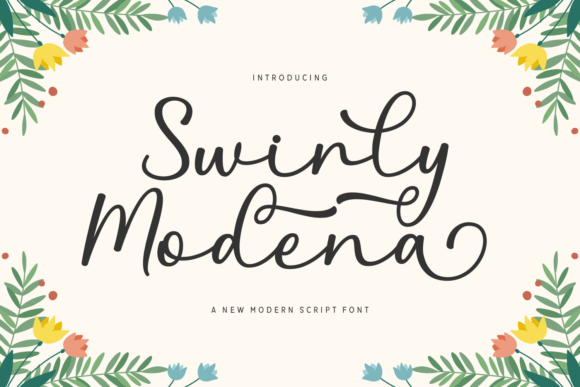 Swirly Modena Font for Elegant Crafts